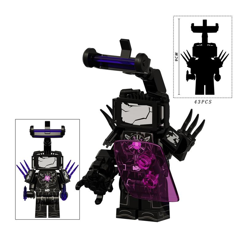Toilet Man vs Camera Man Mini Figure Set – Titan Speaker Man & TV Man Building Block Toy, Assembly Collectible Model