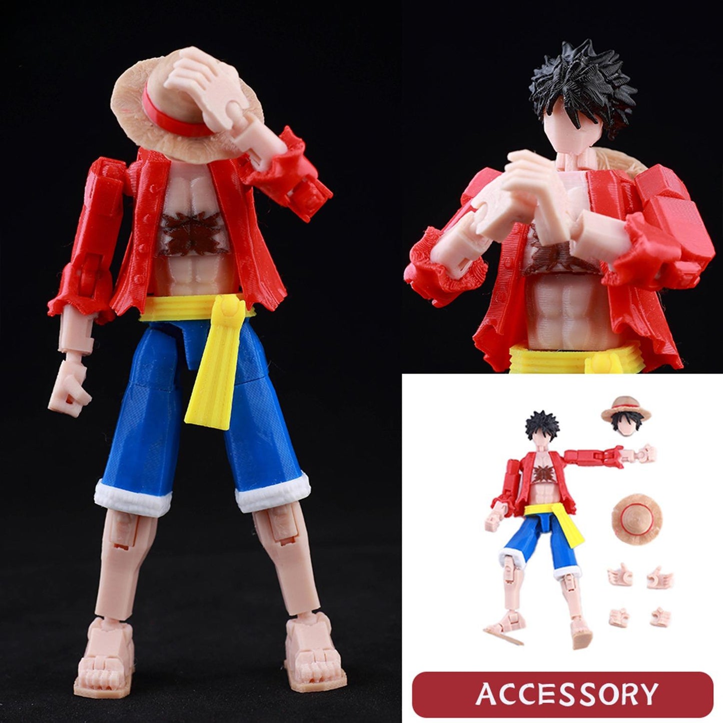 3D Printed Multi-Jointed Action Figure – Demon SlayerTanjiro Inspired Poseable Anime Model, Movable Collectible Gift