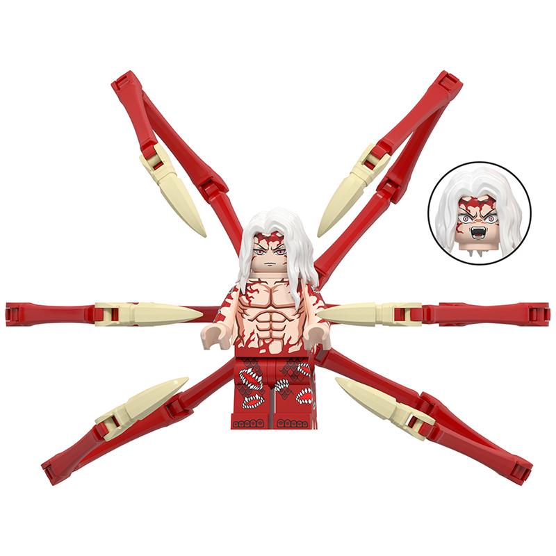 Demon Slayer: Kimetsu no Yaiba Mini Building Block Figure Set – Tanjiro, Akaza, Kokushibo Block Toy Figures