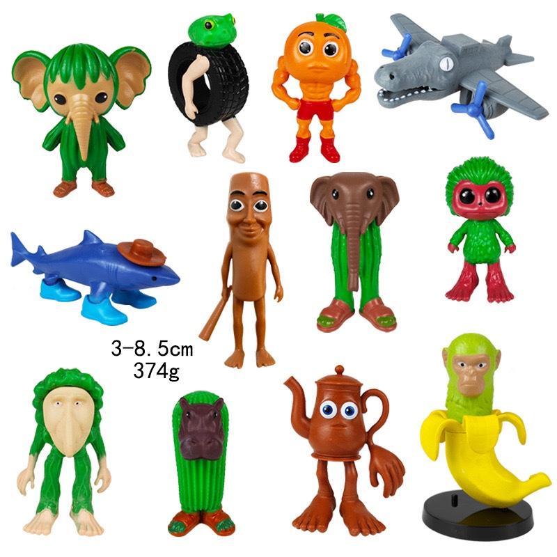 Mythical Beast Collectible Set – Tung Tung Tung Tung Sahur Set, Shark Spirit, Wooden Stick Man & Creature Figures Inspired by Eastern Folklore
