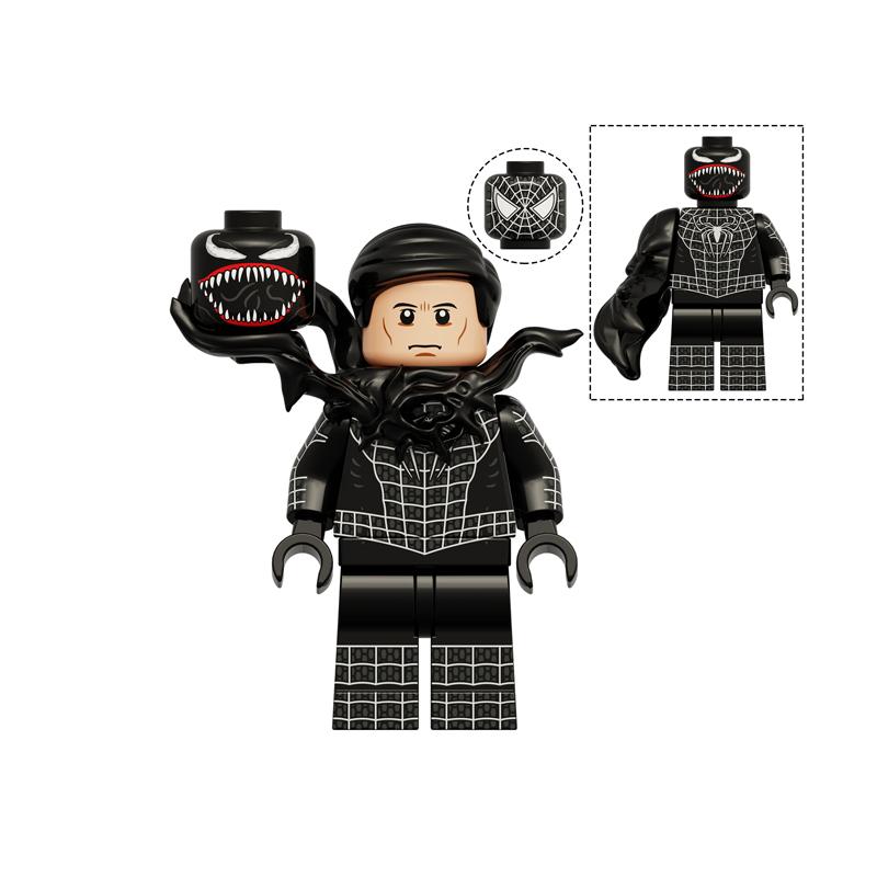 Symbiote Hero Brick Figure Set – Dark Serum Collectible Building Toy, Anime Style Figurines