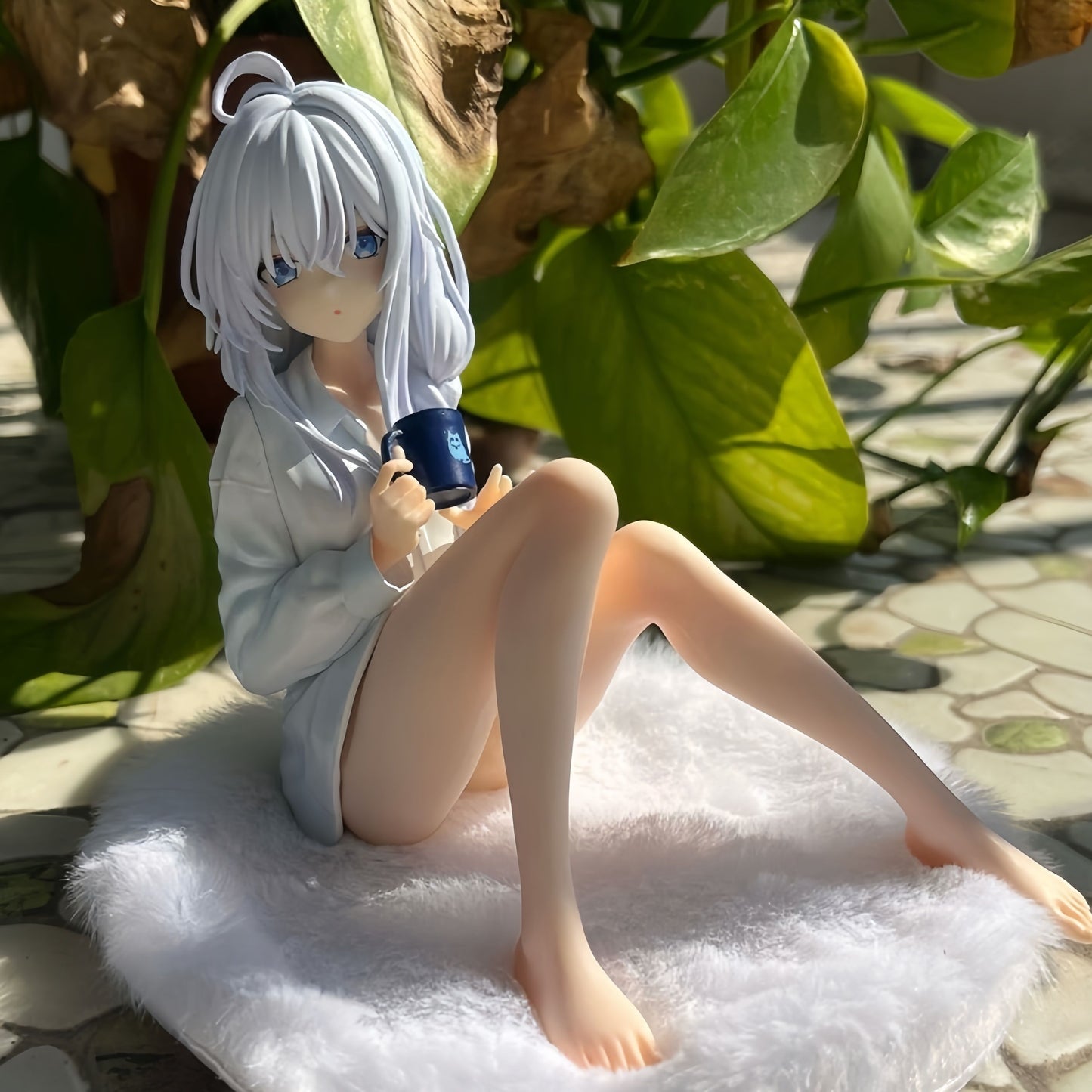 Wandering Witch Sitting Sorceress GK Elaina Figure – Premium Resin Anime-Style Collectible Statue, Fantasy Magic Girl Gift Decor for Fans