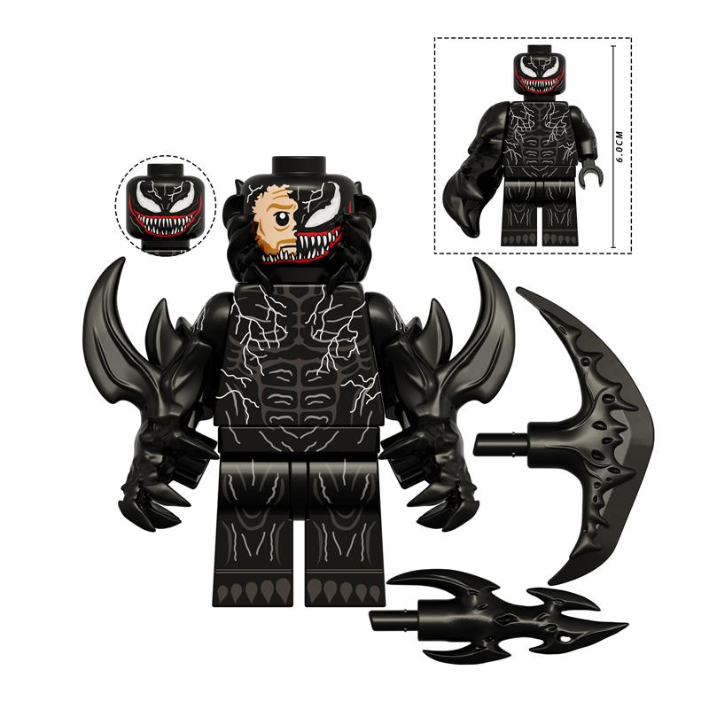 Symbiote Hero Brick Figure Set – Dark Serum Collectible Building Toy, Anime Style Figurines