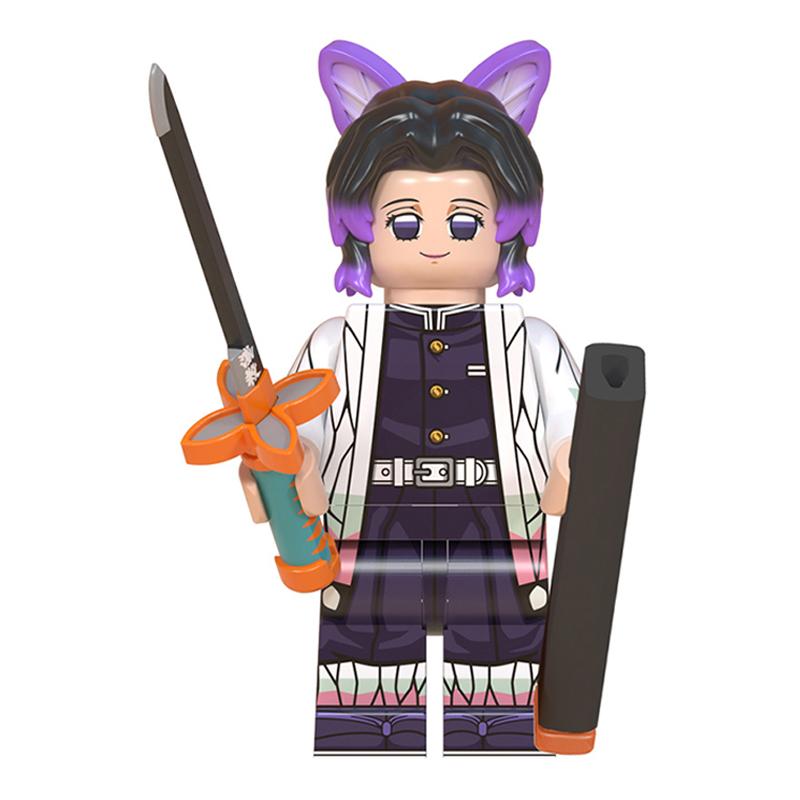 Demon Slayer: Kimetsu no Yaiba Mini Building Block Figure Set – Tanjiro, Akaza, Kokushibo Block Toy Figures