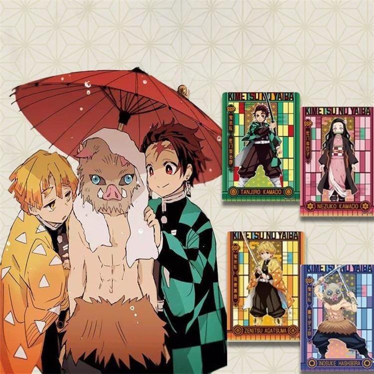 Demon Slayer SSP Collectible Card Packs Blind Box – Tanjiro Kamado Anime Trading Cards Full Set