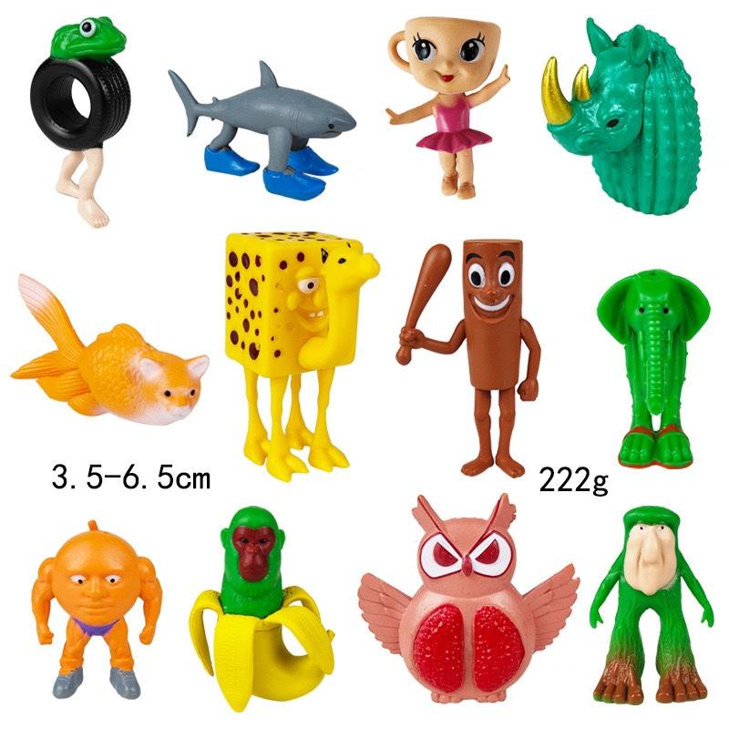 Mythical Beast Collectible Set – Tung Tung Tung Tung Sahur Set, Shark Spirit, Wooden Stick Man & Creature Figures Inspired by Eastern Folklore