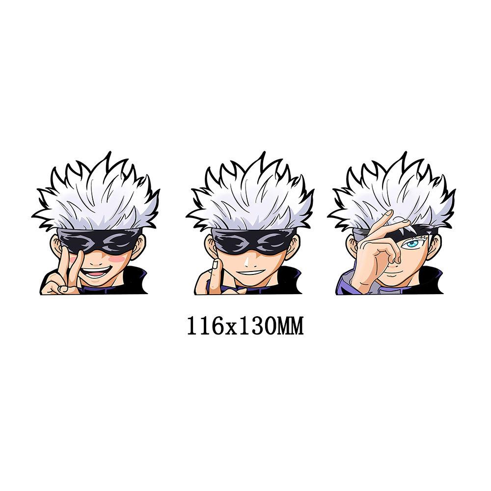 Jujutsu Kaisen Satoru Gojo 3D Gradient Sticker – Anime Holographic Decal for Car, Phone & Creative Gifts