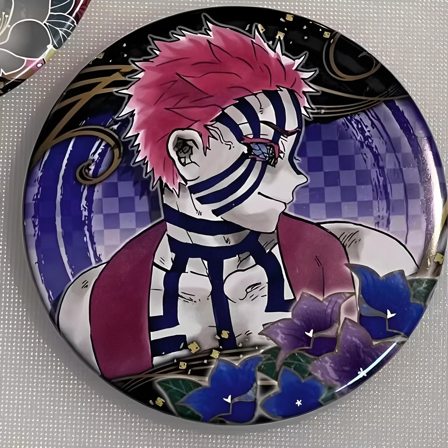 Demon SlayerAkaza & Koyuki Button Badge – Emotional Scene Anime Pin, Collectible Gift for Fans