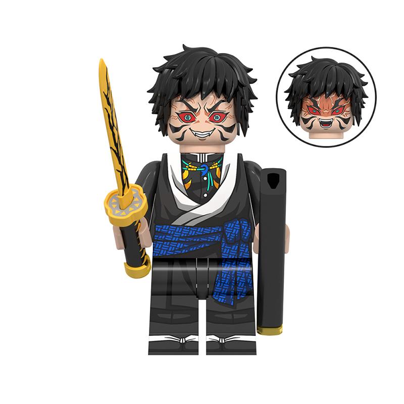 Demon Slayer: Kimetsu no Yaiba Mini Building Block Figure Set – Tanjiro, Akaza, Kokushibo Block Toy Figures