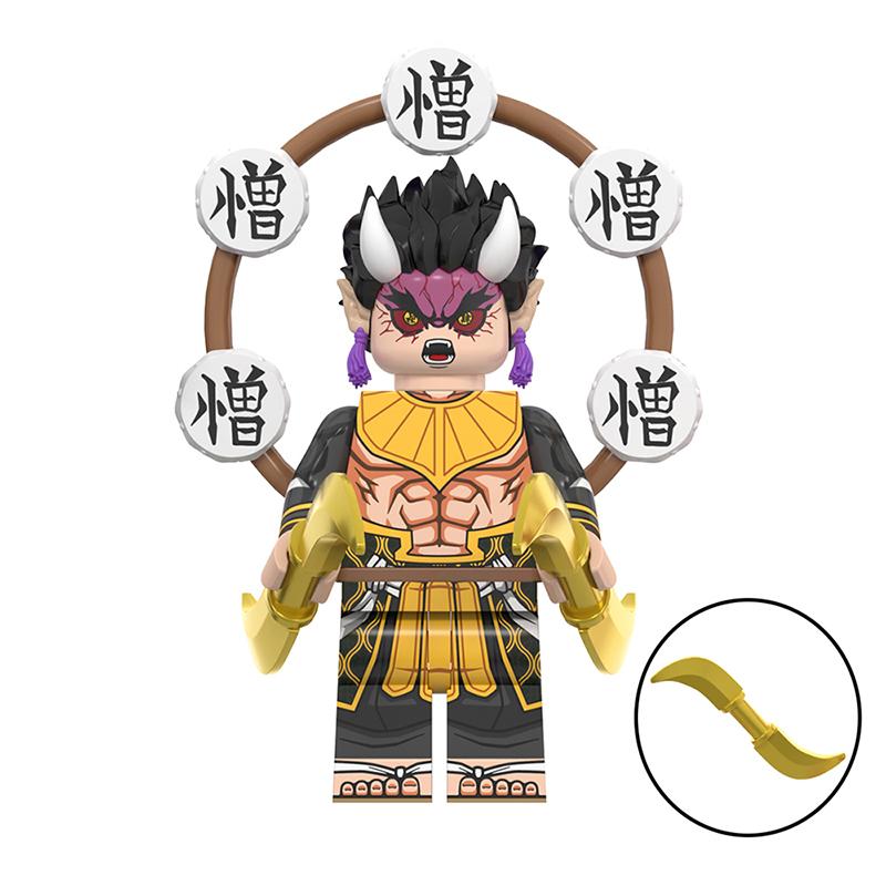 Demon Slayer: Kimetsu no Yaiba Mini Building Block Figure Set – Tanjiro, Akaza, Kokushibo Block Toy Figures