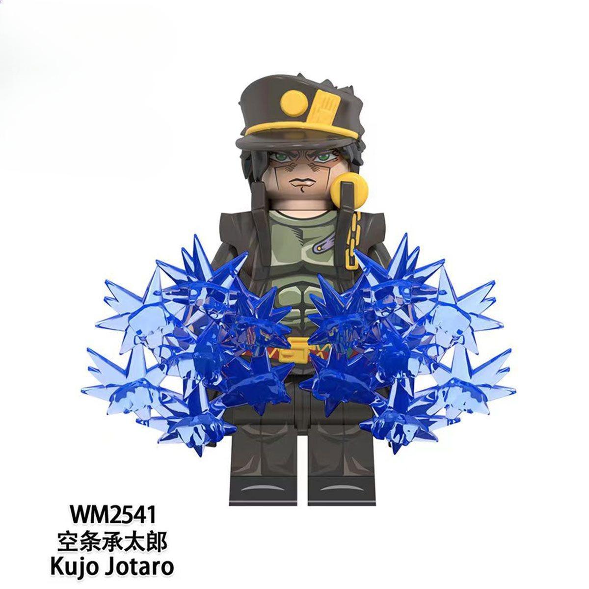 JoJo Anime-Inspired Brick Figures – Jotaro, Jolyne, Giorno, Kakyoin Collectible Building Toy Figure Set
