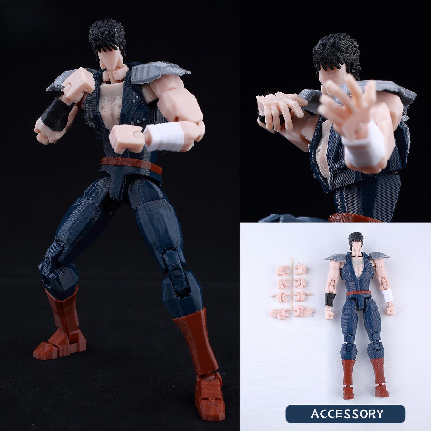 3D Printed Multi-Jointed Action Figure – Demon SlayerTanjiro Inspired Poseable Anime Model, Movable Collectible Gift