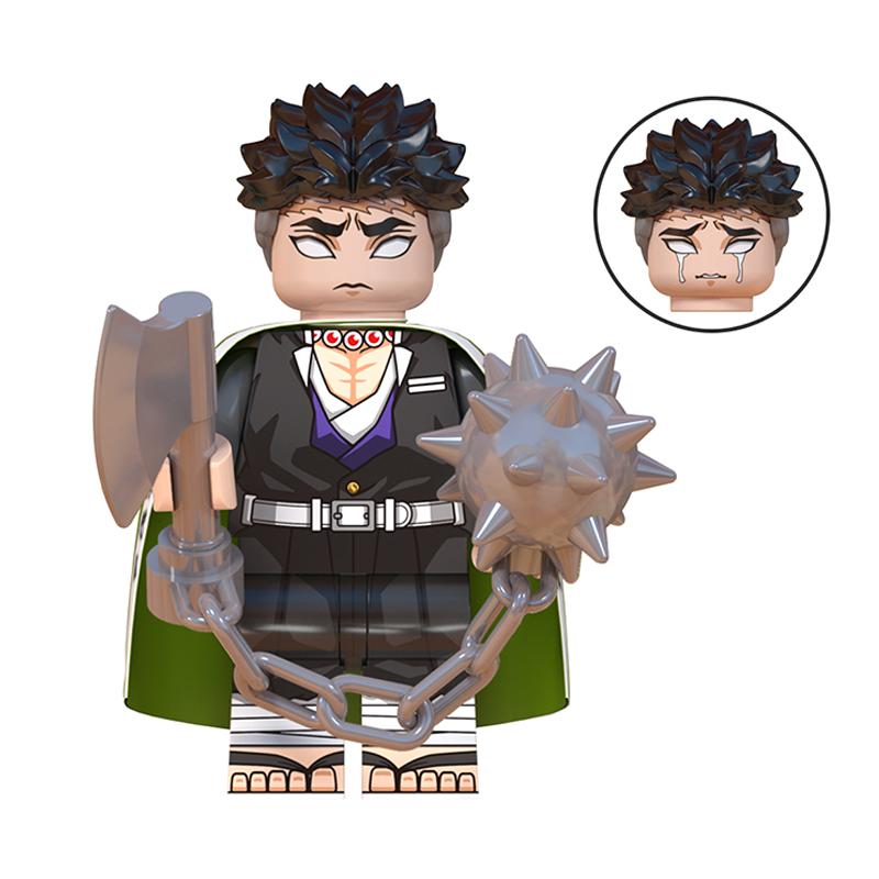 Demon Slayer: Kimetsu no Yaiba Mini Building Block Figure Set – Tanjiro, Akaza, Kokushibo Block Toy Figures