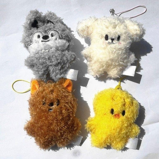 Stray Wolf Animals Keychain for K-pop Fans,7cm Bang Pendant for bag