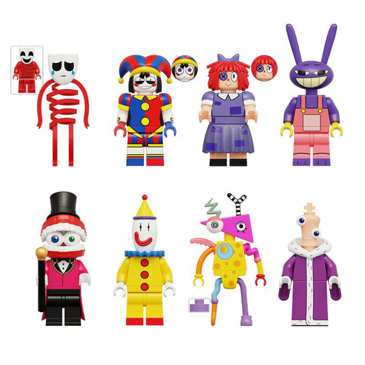 Digital Circus Inspired Brick Figures – Cute Pomni & Anon Mini Doll Building Figurines