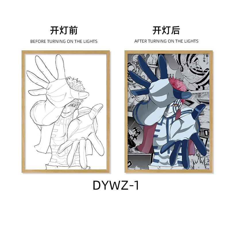 Demon Slayer Akaza LED Art Lamp – Anime Figure Light-Up Display, Bedroom Night Light, Creative Gift