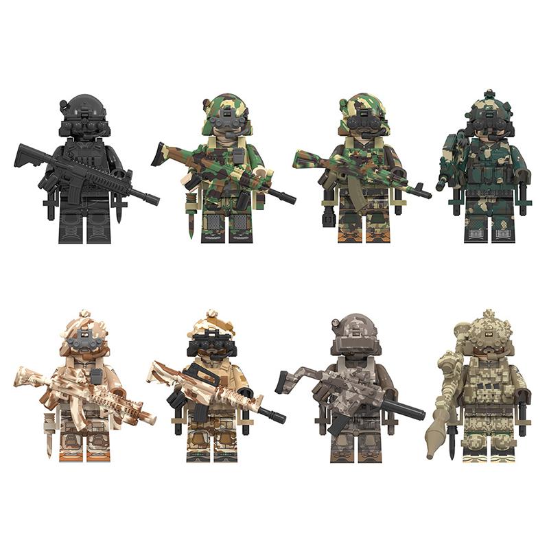 Special Forces Third-Party Mini Figure Set – Military World Counter-Terror Soldiers, Building Block Assembly Toy