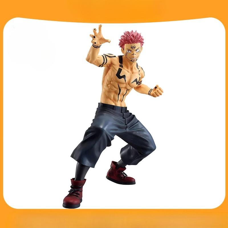 Jujutsu Kaisen Ryomen Sukuna Battle Figure – Muscular Cursed Spirit Anime Statue Collectible Toy Gift for Fans