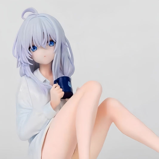 Wandering Witch Sitting Sorceress GK Elaina Figure – Premium Resin Anime-Style Collectible Statue, Fantasy Magic Girl Gift Decor for Fans