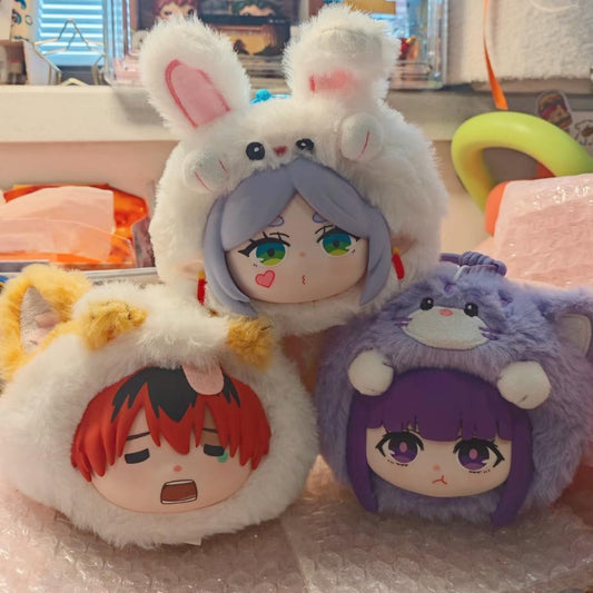 Frieren Inspired Animal Party Plush Mystery Box – Cute Anime Mini Keychain Figures for Backpack, Desk, or Gift Collection